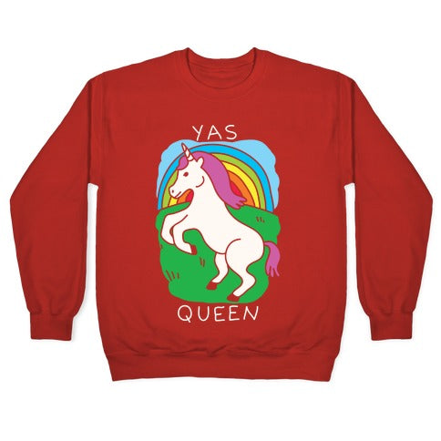 Yas Queen Unicorn Crewneck Sweatshirt